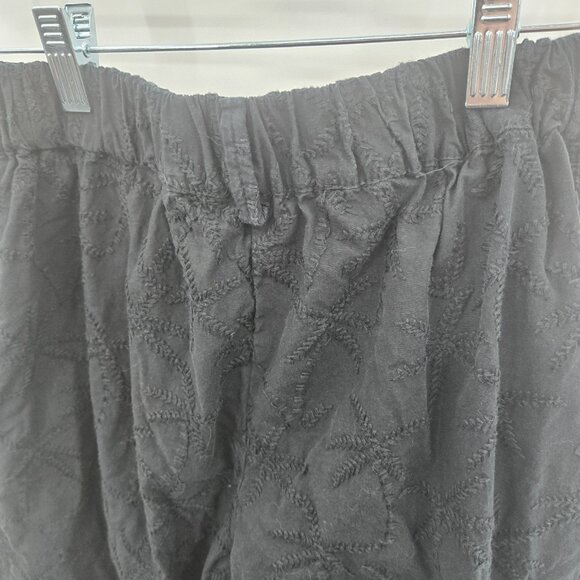 House of Harlow 1960 Black Embroidered Palm Trees Barrel Pants XS - Picture 9 of 12